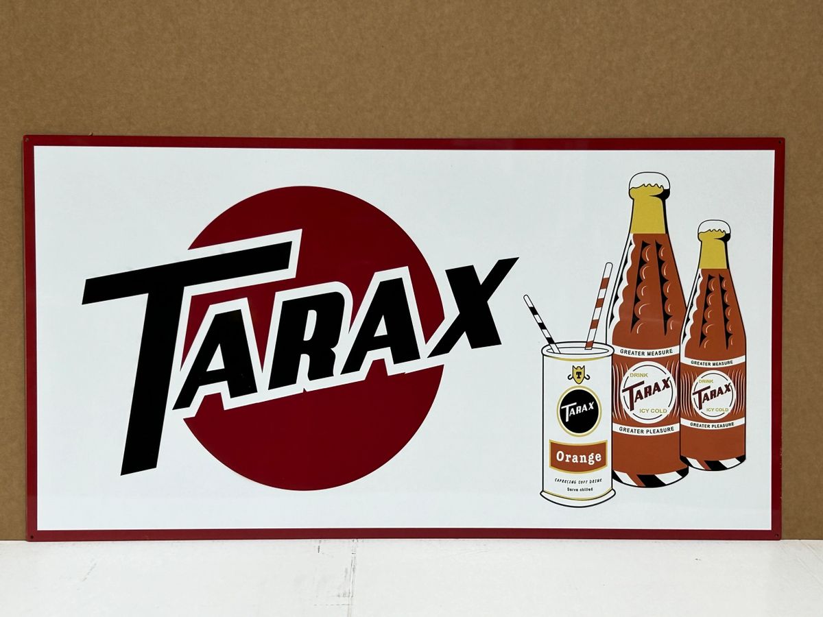 TARAX SOFT DRINKS 810 X 380 MM METAL SIGN
